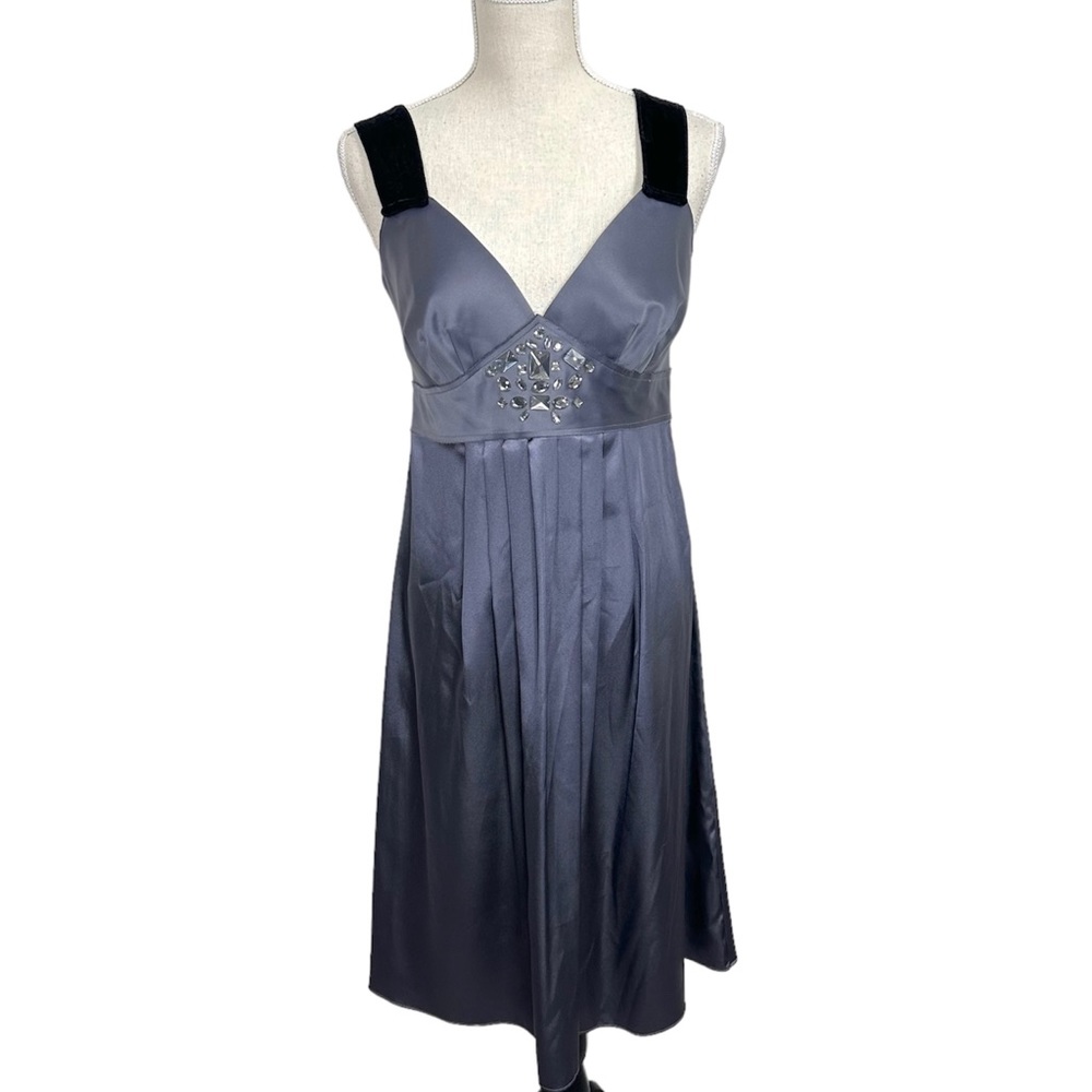 Satin Babydoll Cocktail Dress Size 8 Royal Evening Date Night Wedding HOCO